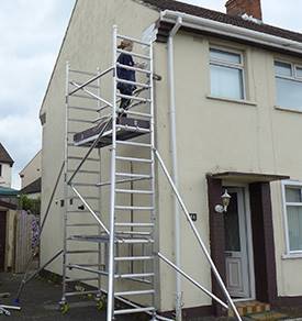 miniscaff folding tower in action courtesy of mrs peters